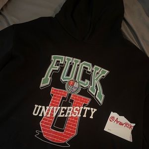 F*** University Black Hoodie From A Dope Upcoming Brand.